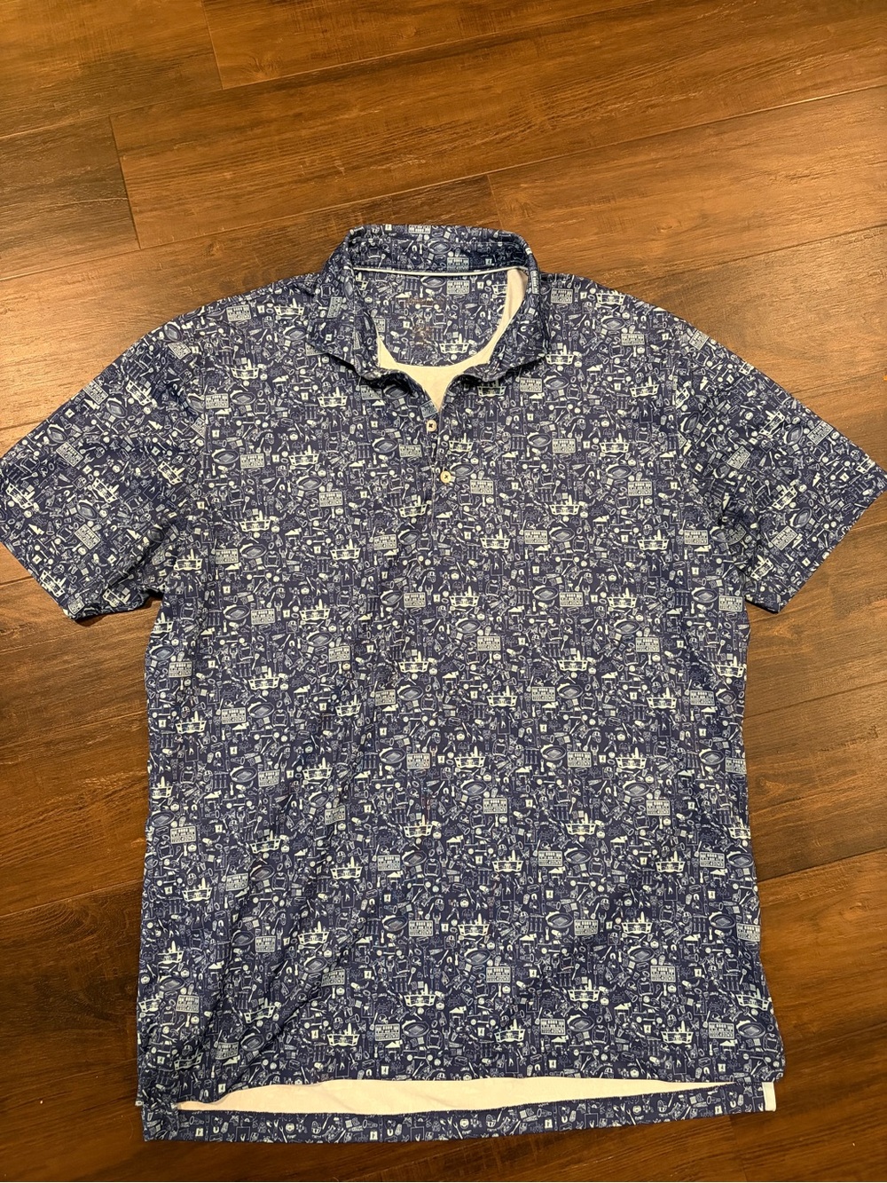 Johnnie-O Tailgater Performance Jersey Polo Men’s Large Blue
